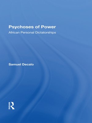 cover image of Psychoses of Power